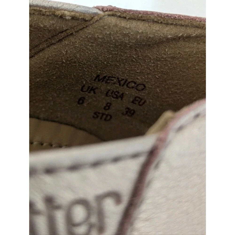NEW Hotter Rose Gold 'Mexico' Low Heeled Slip Ons / Loafers - Size 8 Womens